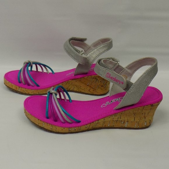 Skechers KIDS Tikis 86411L Silver/Multi Size 5 - Picture 4 of 12